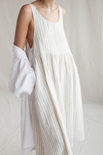 Load image into Gallery viewer, Stripe Linen Smock Dress