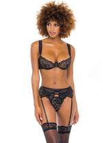 Load image into Gallery viewer, Gabrielle 3 Piece Set Bra Sets Salt and Lace Intimates