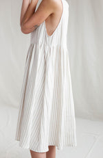 Load image into Gallery viewer, Stripe Linen Smock Dress