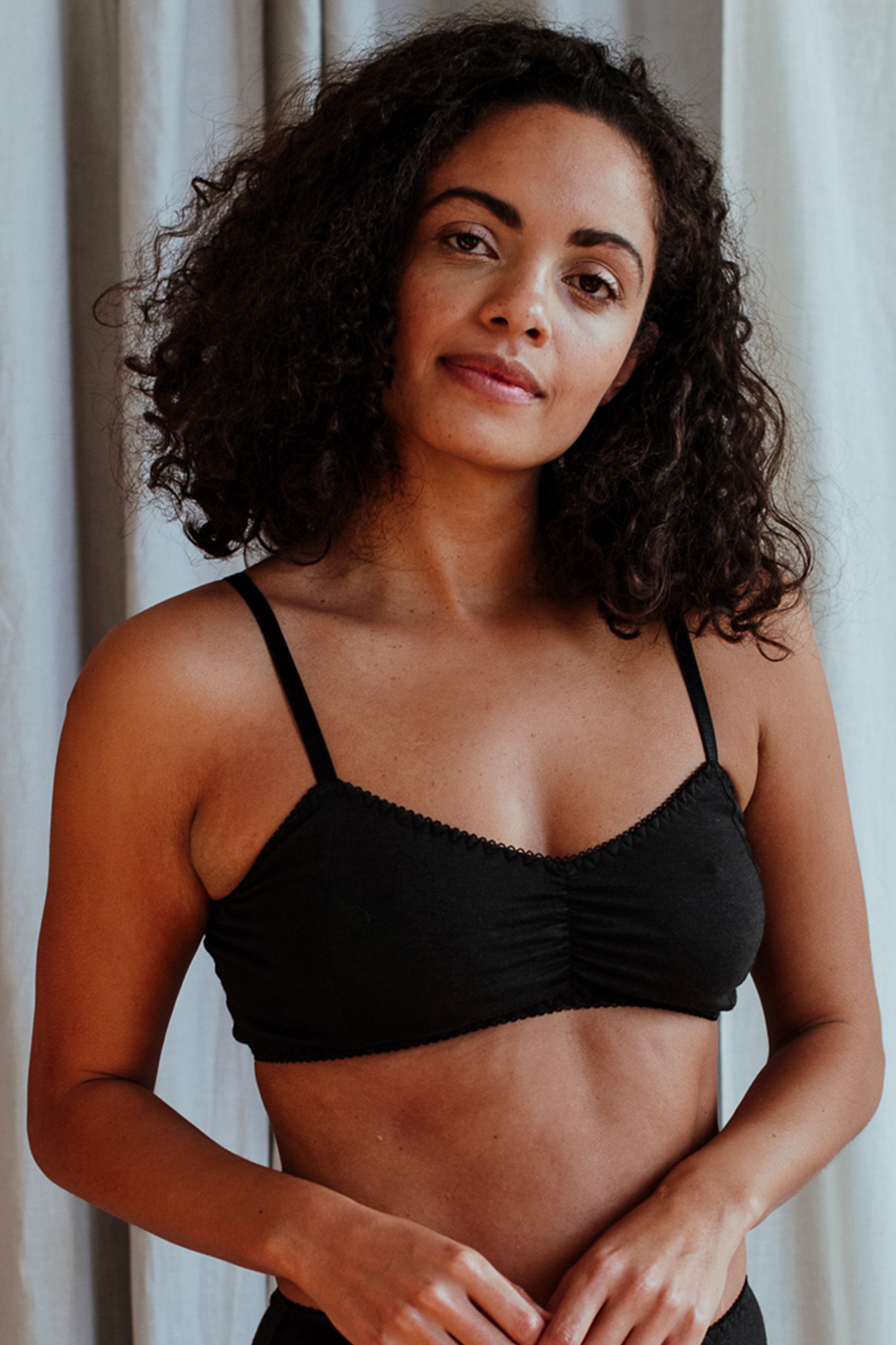 Fiona Black Bamboo & Organic Cotton Bralette