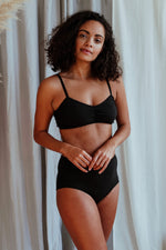 Load image into Gallery viewer, Fiona Black Bralette &amp; High Waisted Brief
