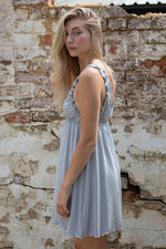 Load image into Gallery viewer, Blue Stripe Classic Bamboo Nightie
