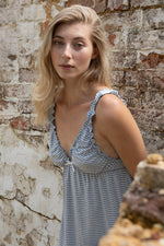 Load image into Gallery viewer, Blue Stripe Classic Bamboo Nightie
