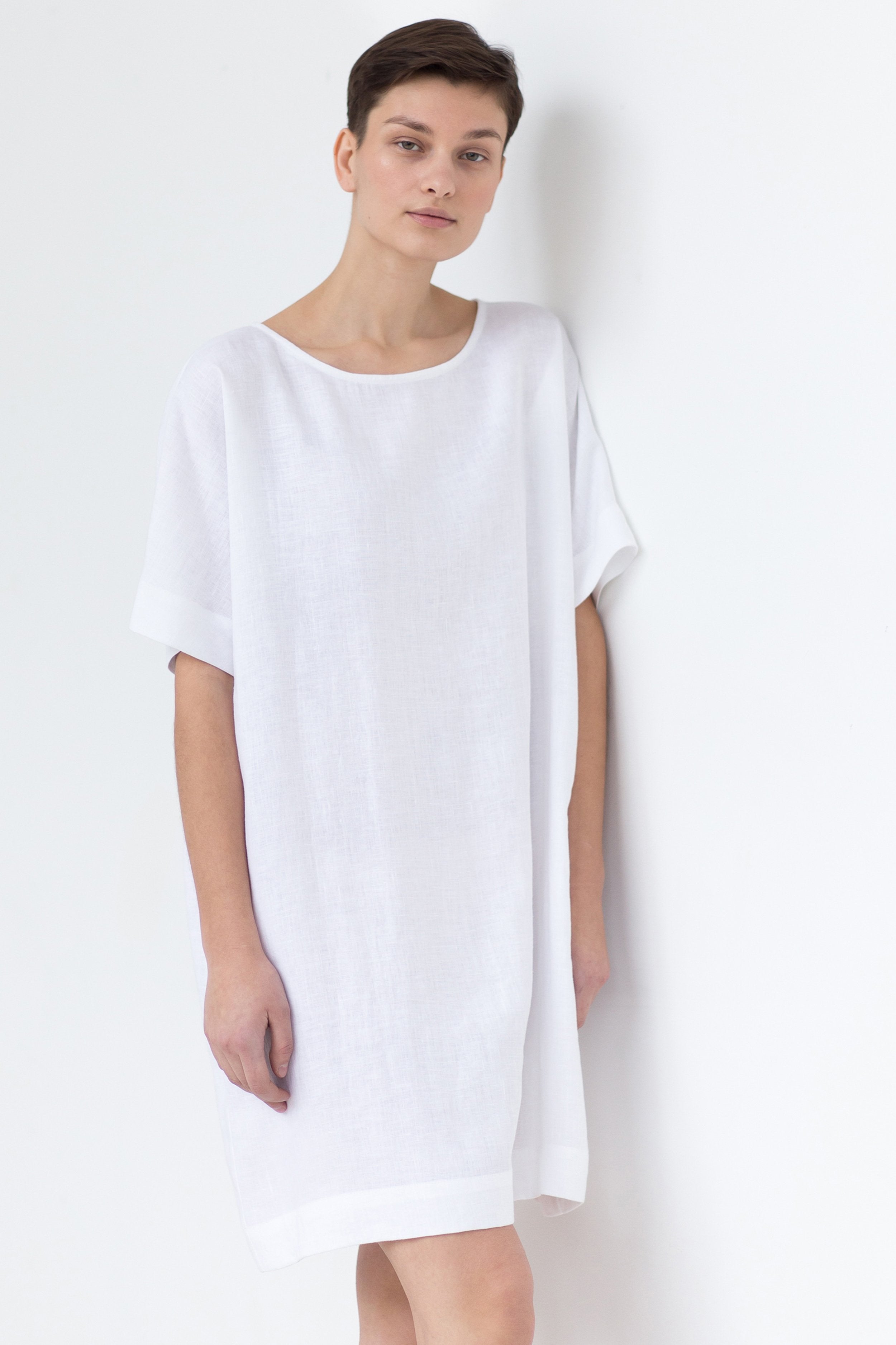 Loose Fit Natural Linen Dress