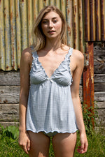 Load image into Gallery viewer, Stripe Bamboo Babydoll &amp; Knicker Set
