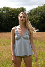Load image into Gallery viewer, Stripe Bamboo Babydoll &amp; Knicker Set
