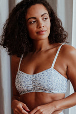 Load image into Gallery viewer, Fiona Blue Floral Bralette
