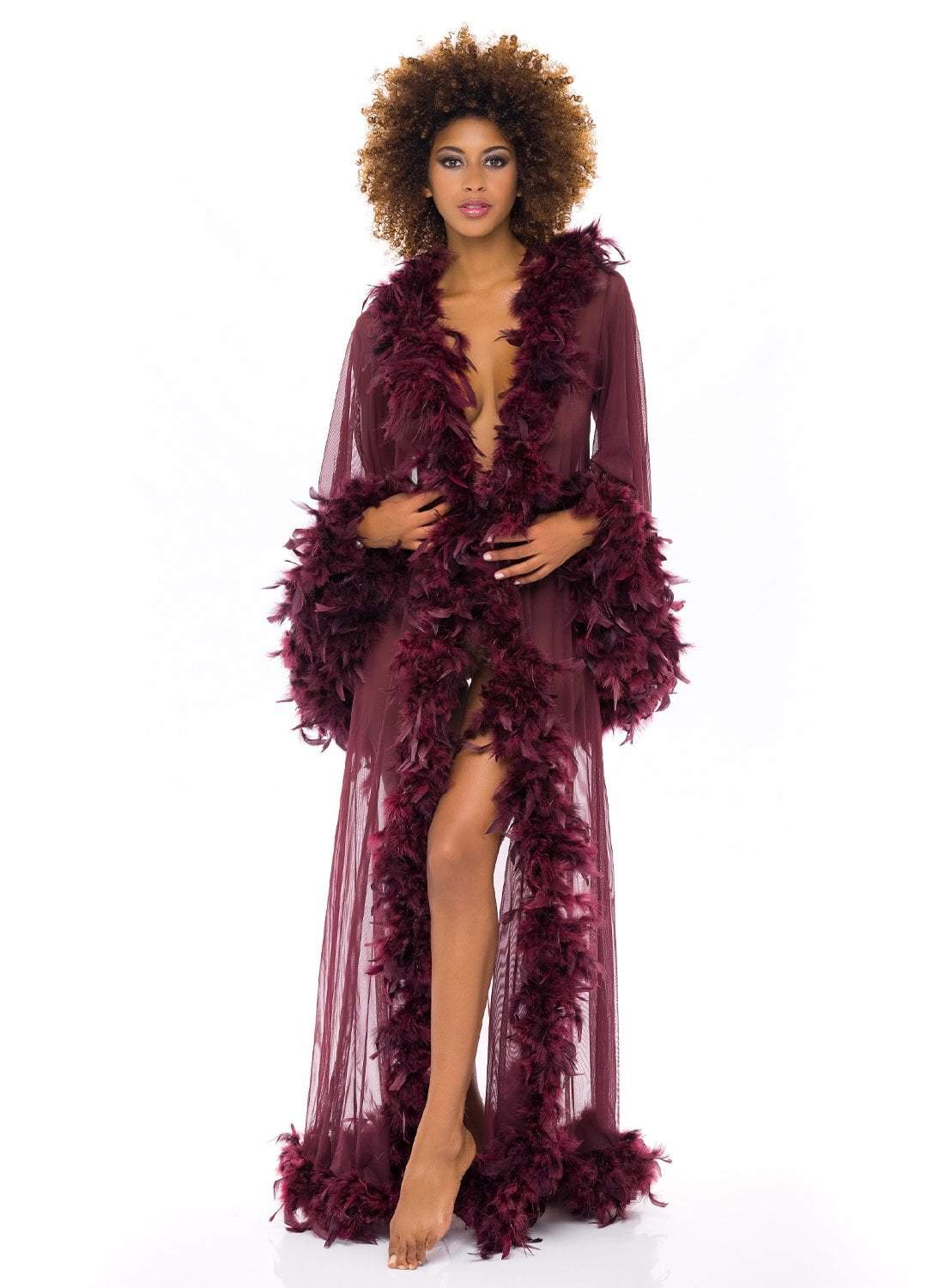 TEMPEST FEATHER ROBE Robes Salt and Lace Intimates