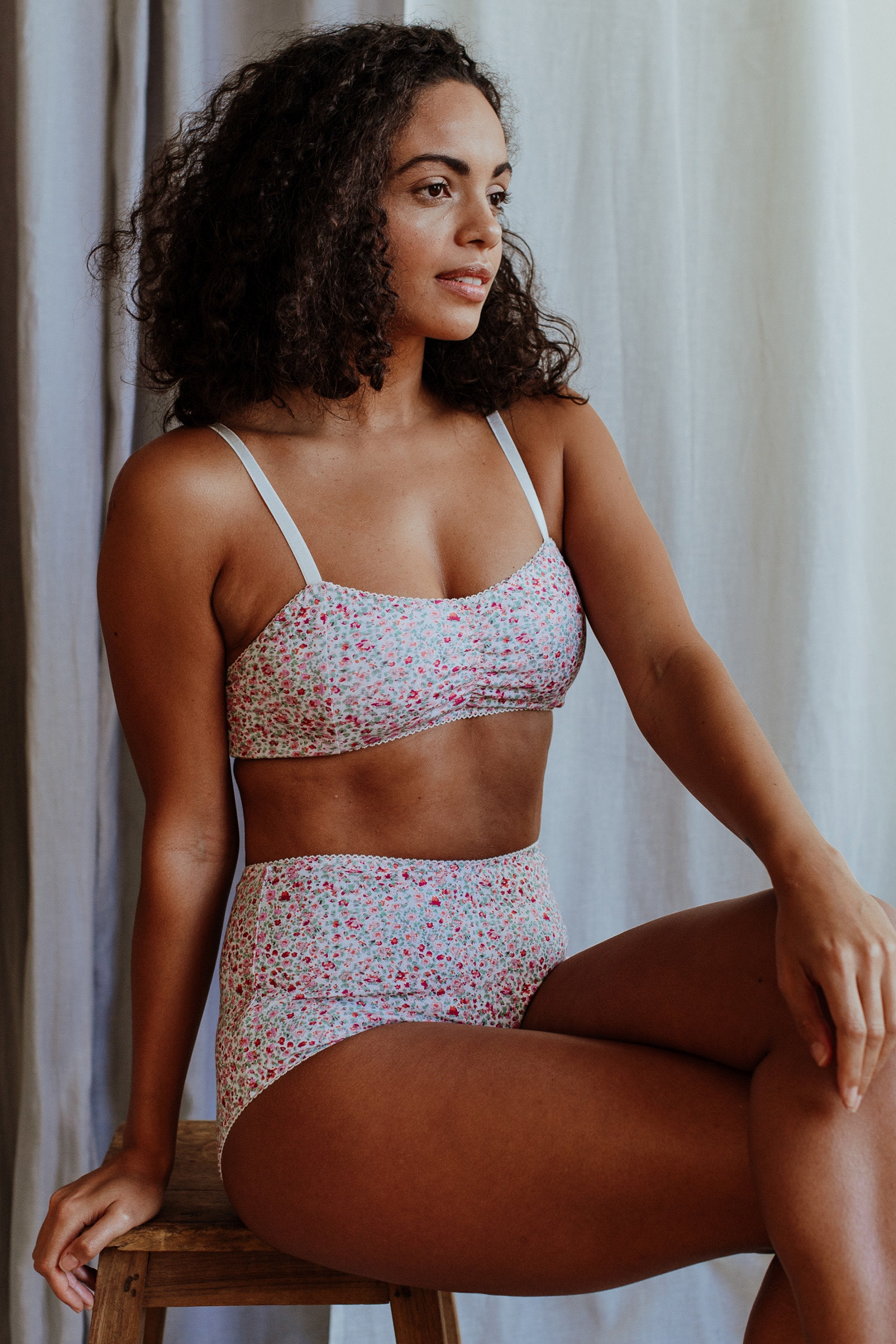 Fiona Pink Bralette & High Waisted Brief