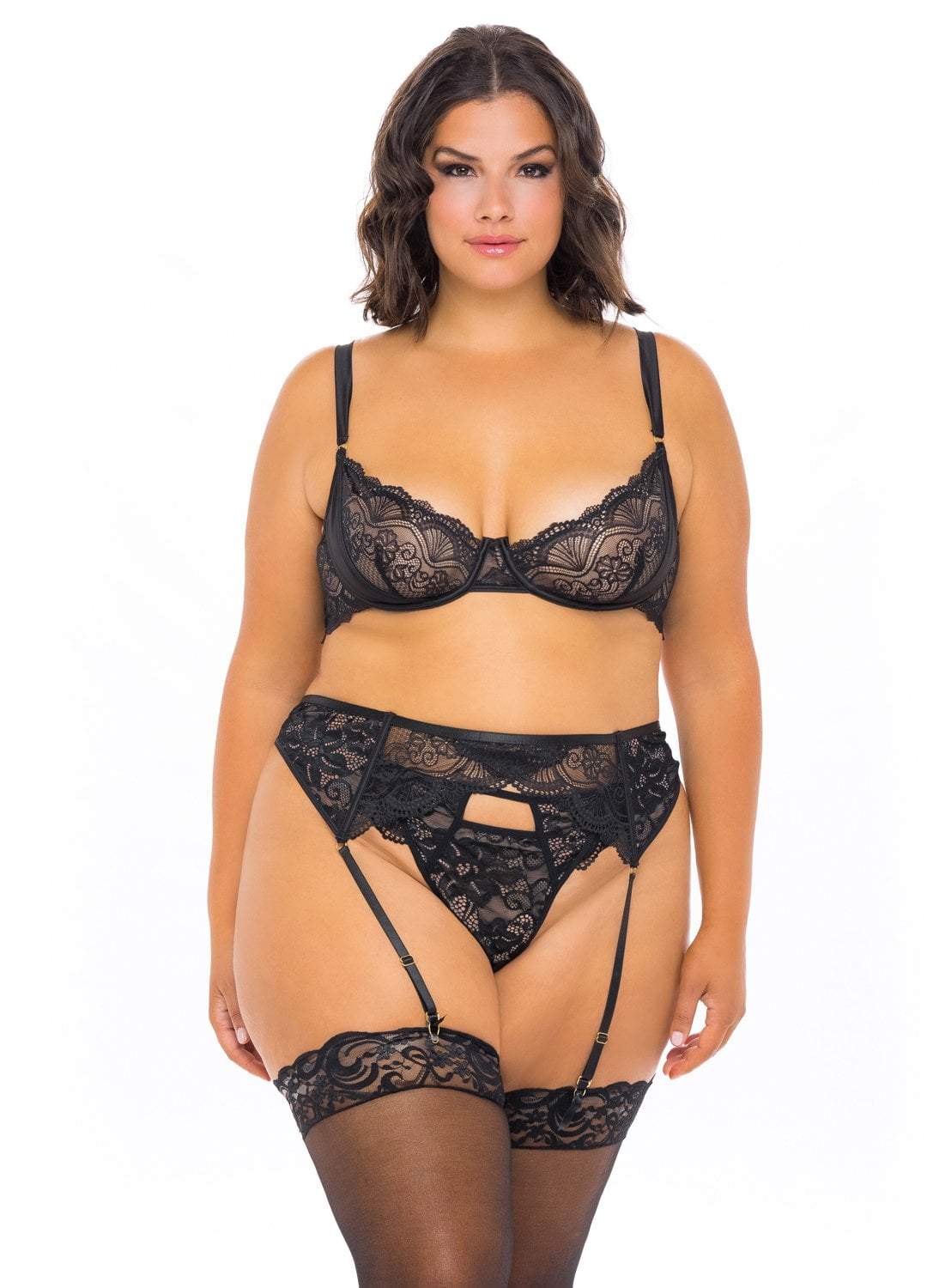 Gabrielle 3 Piece Set Salt and Lace Intimates