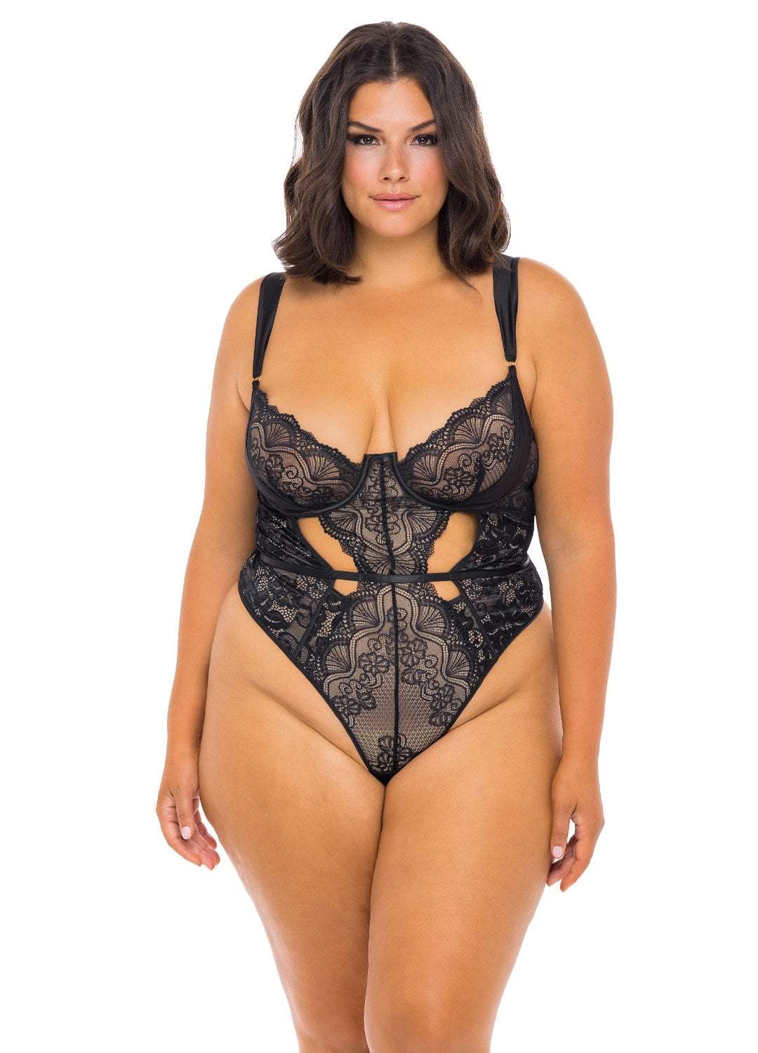 GABRIELLE TEDDY curve Bodysuits Curve Salt and Lace Intimates
