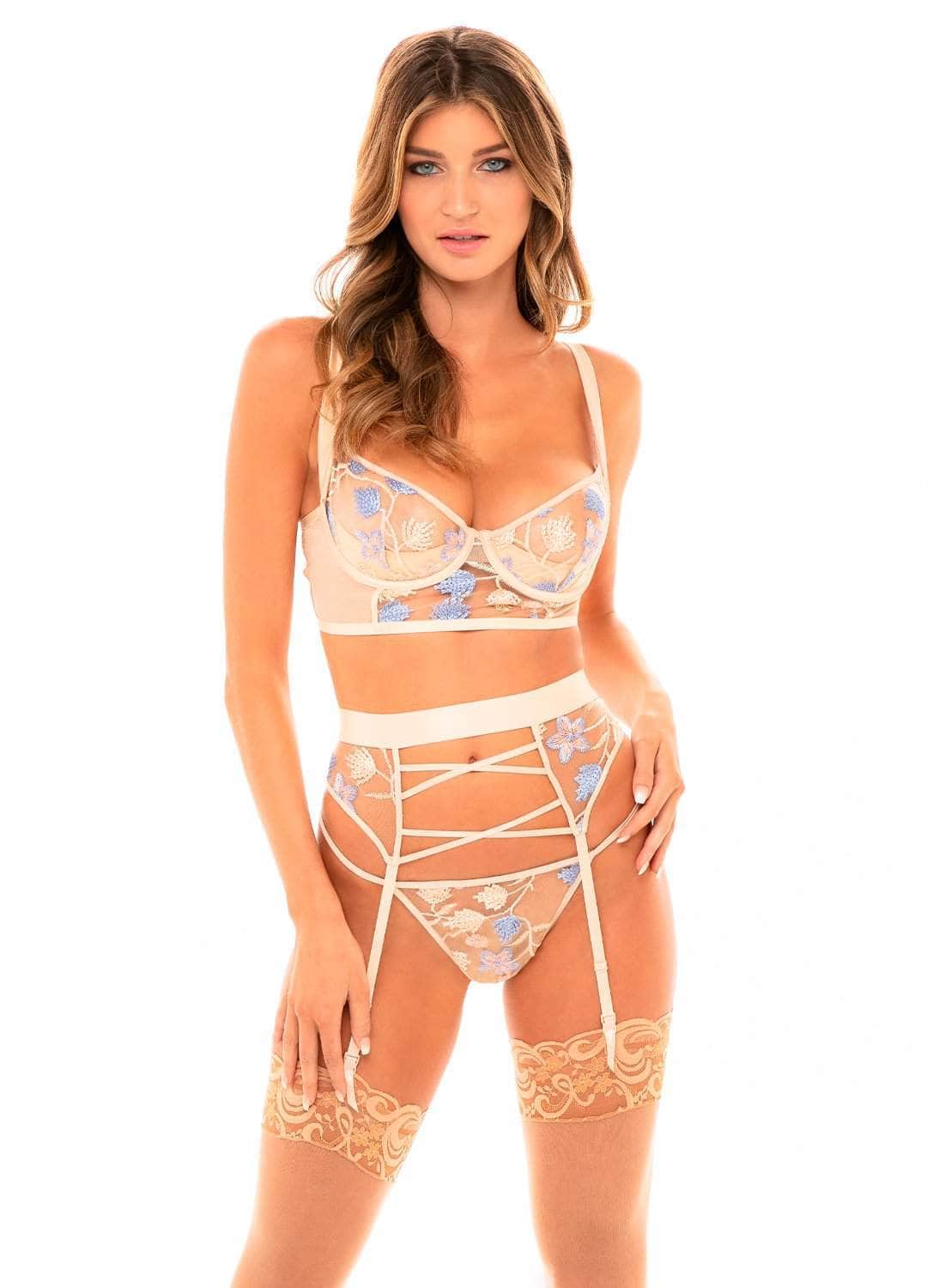 Jazmine 3 Piece Set Bra Sets Salt and Lace Intimates