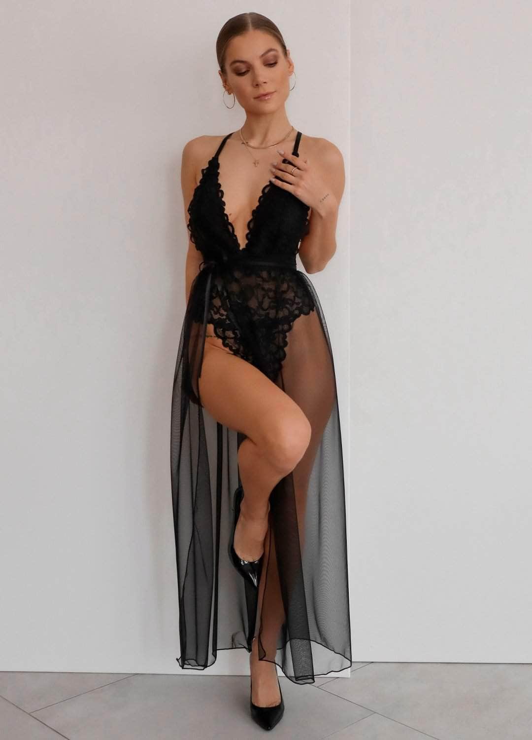 Jeana Collection Black Bodysuits Salt and Lace Intimates