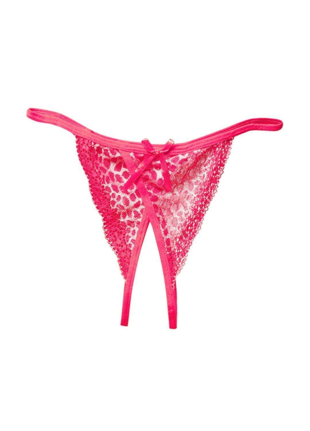 Leopard Lace Crotchless Panties Panties Salt and Lace Intimates