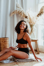 Load image into Gallery viewer, Fiona Black Bralette &amp; High Waisted Brief
