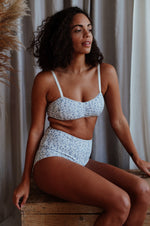 Load image into Gallery viewer, Fiona Blue Bralette &amp; High Waisted Brief
