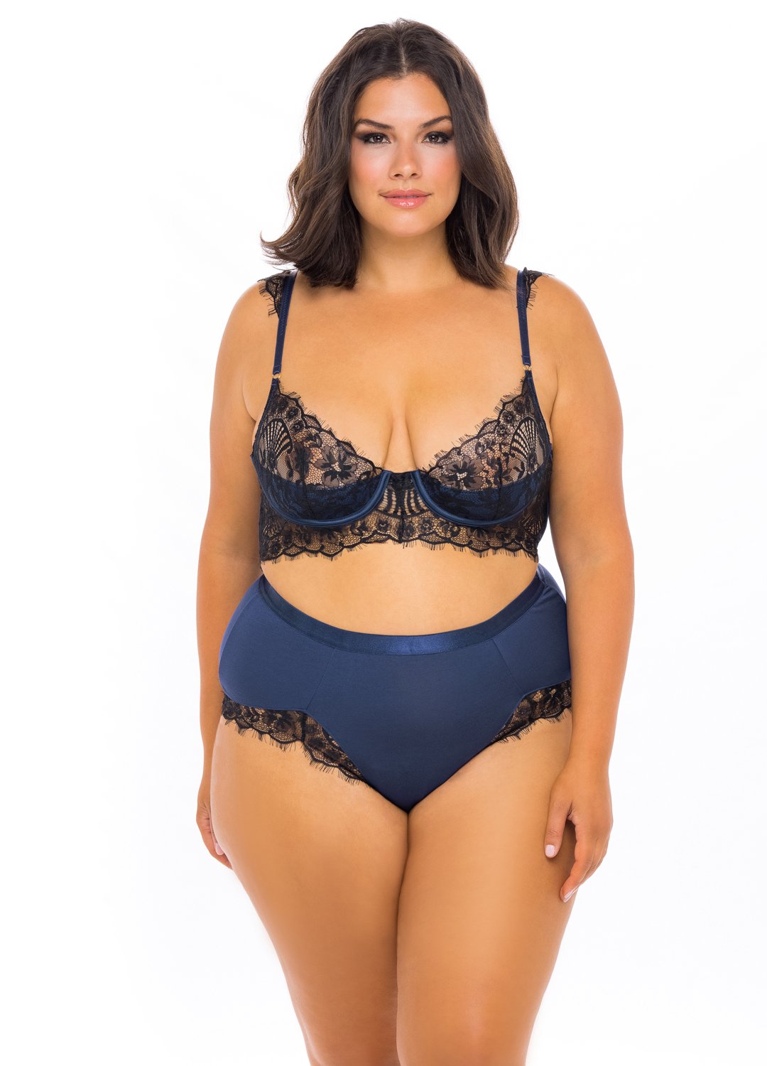 Nicole Blue Bralette Set Curve Bra Sets Curve Salt and Lace Intimates