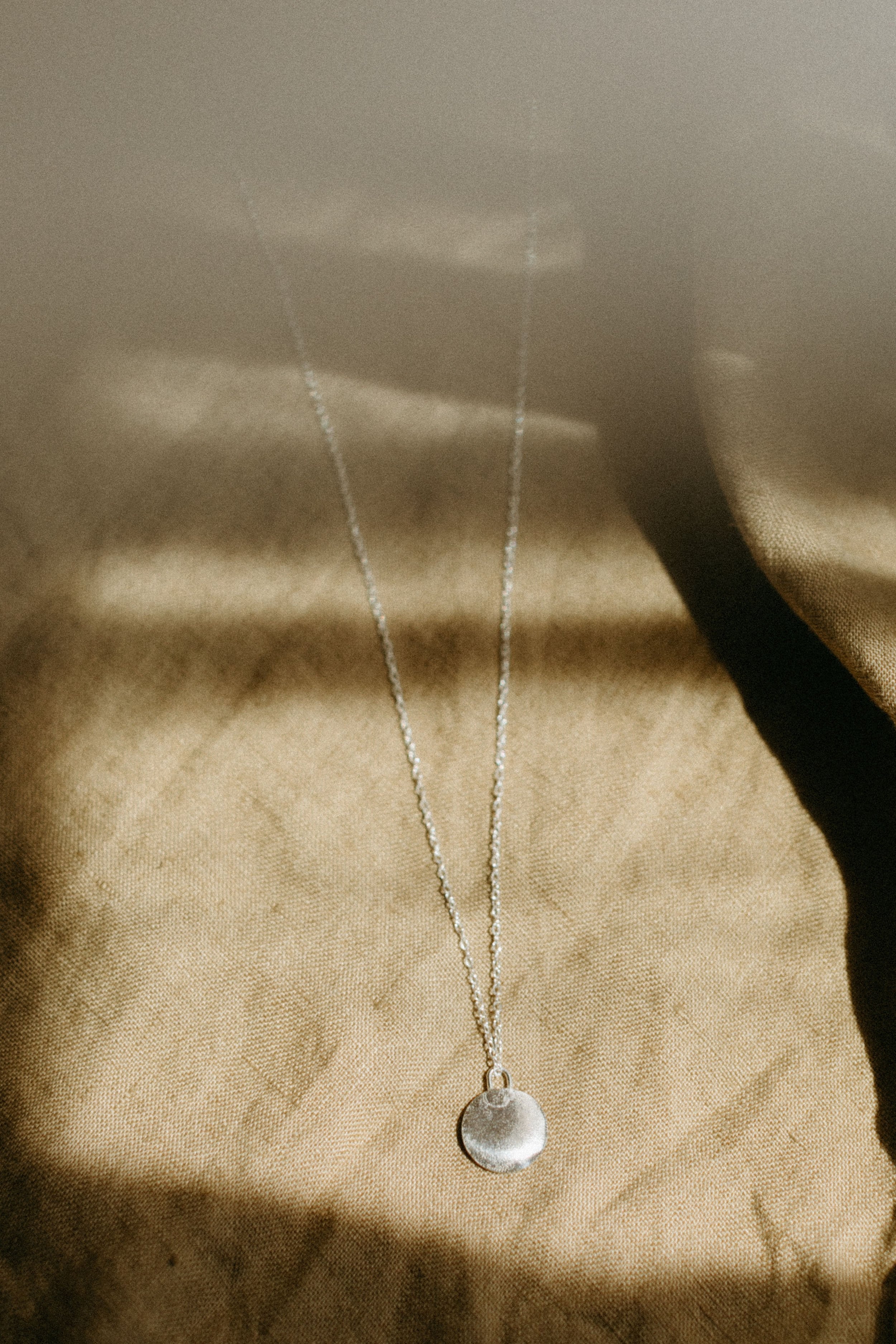 Atypical Thing-Recycled Sterling Silver Molten Medallion Necklace