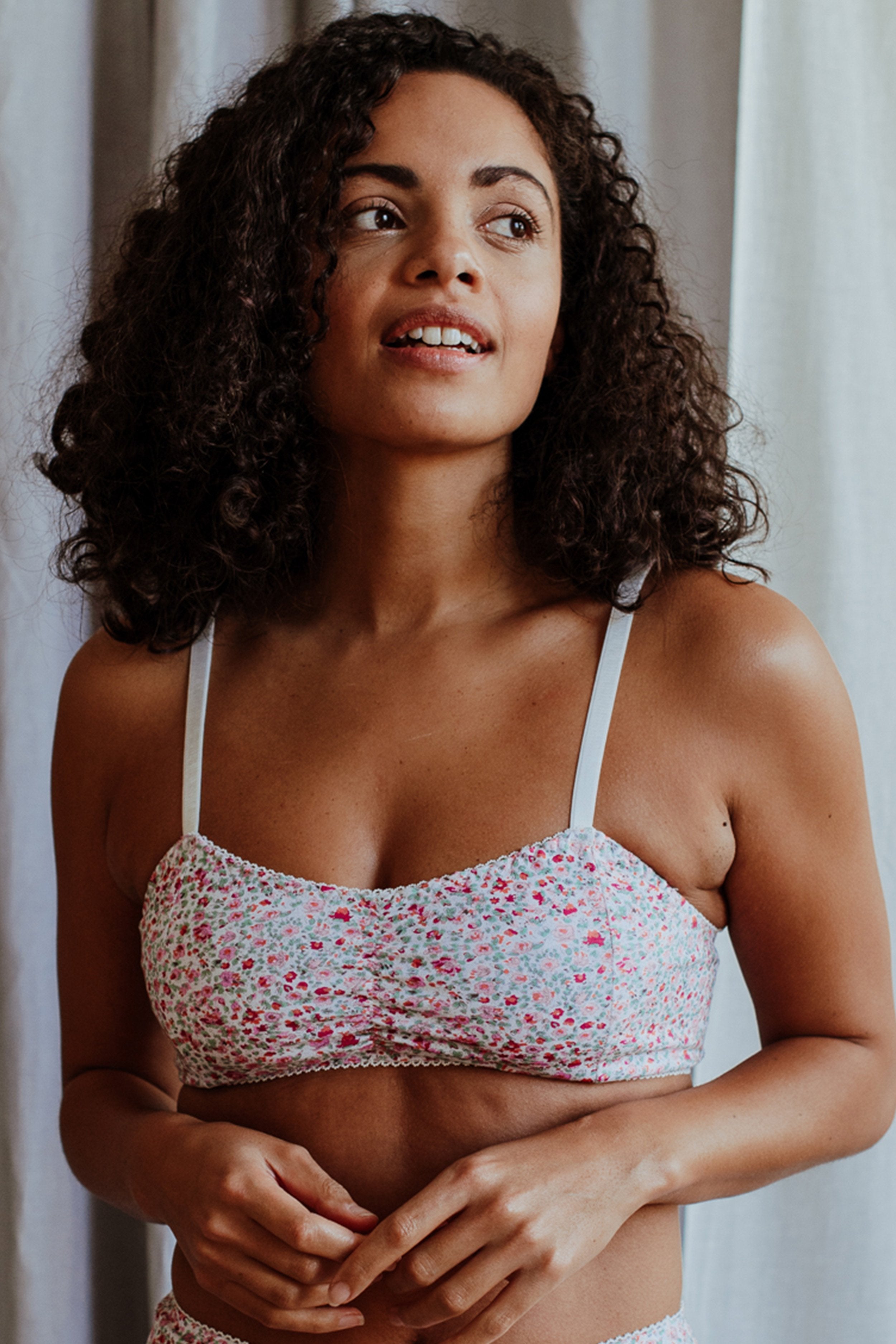 Fiona Pink Floral Bralette