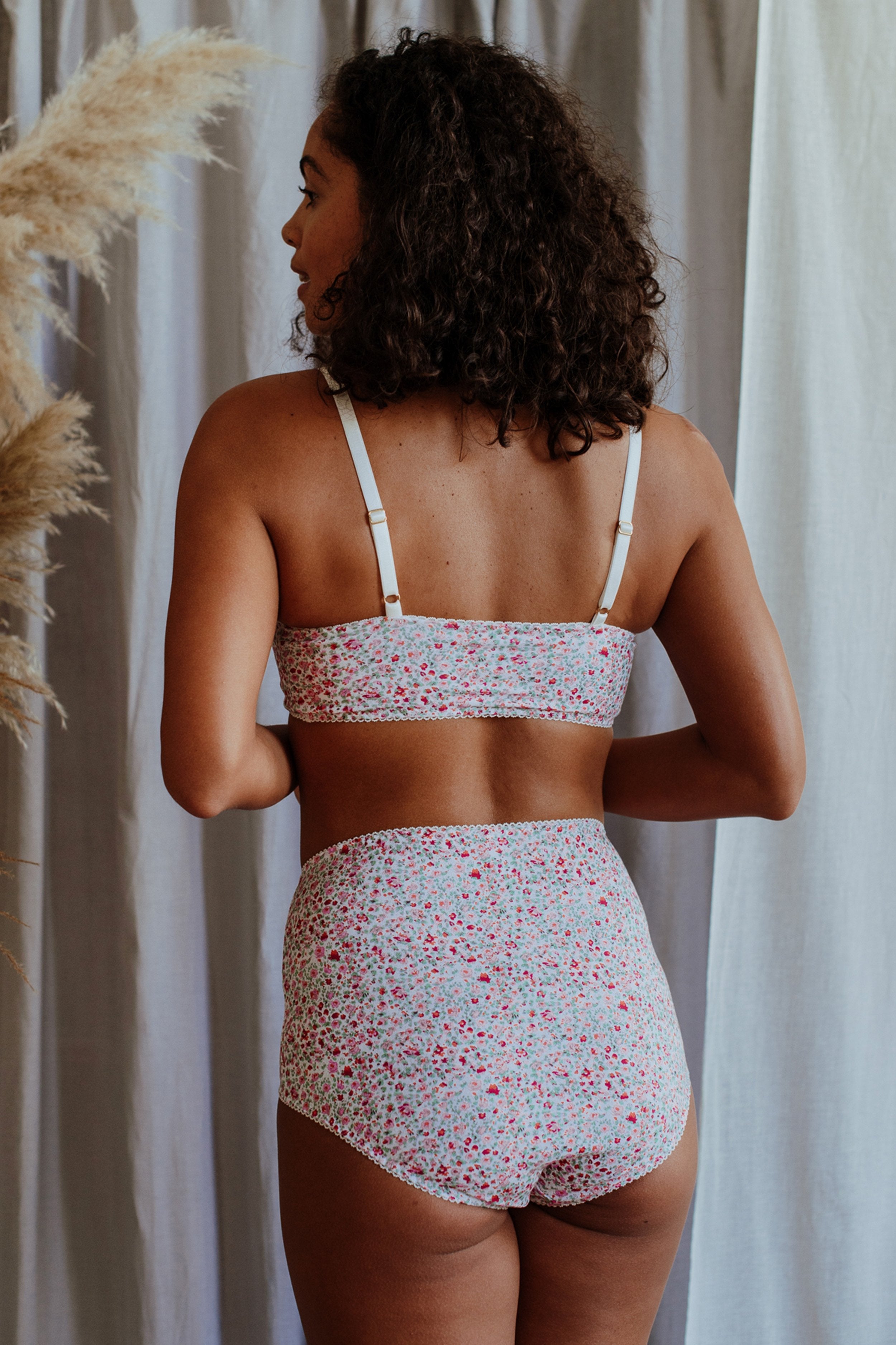 Fiona Pink Bralette & High Waisted Brief