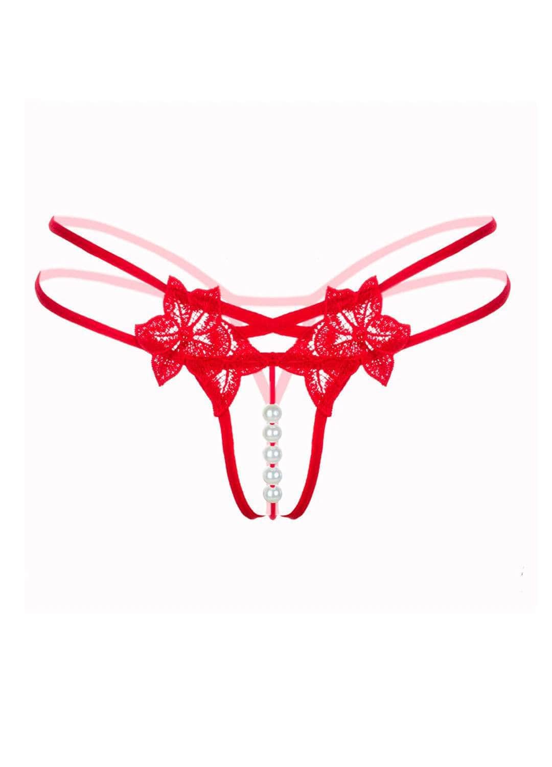 Pleasure Pearls G-String Panties Salt and Lace Intimates