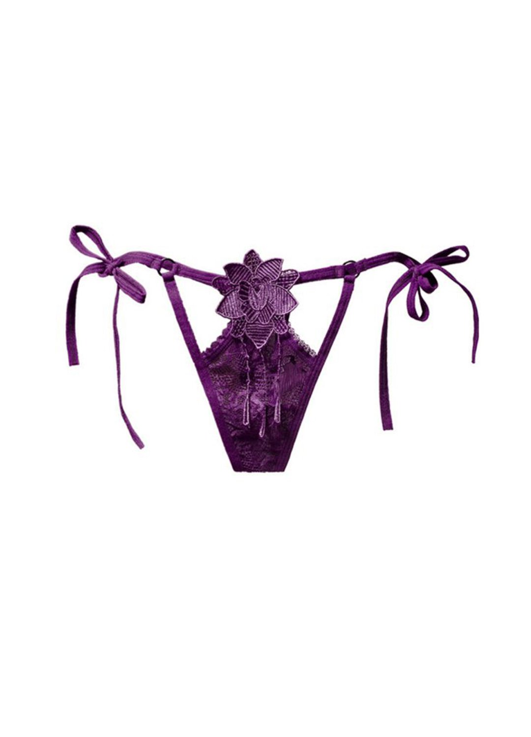 Undress Me String Floral Petals Thong Panties Salt and Lace Intimates