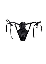 Load image into Gallery viewer, Undress Me String Floral Petals Thong Panties Salt and Lace Intimates
