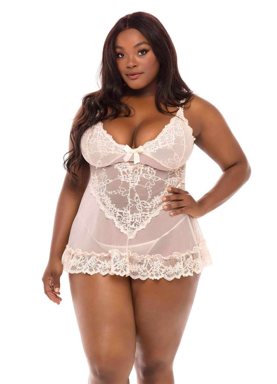 Valentine Babydoll Bridal Curve Babydolls Curve Salt and Lace Intimates