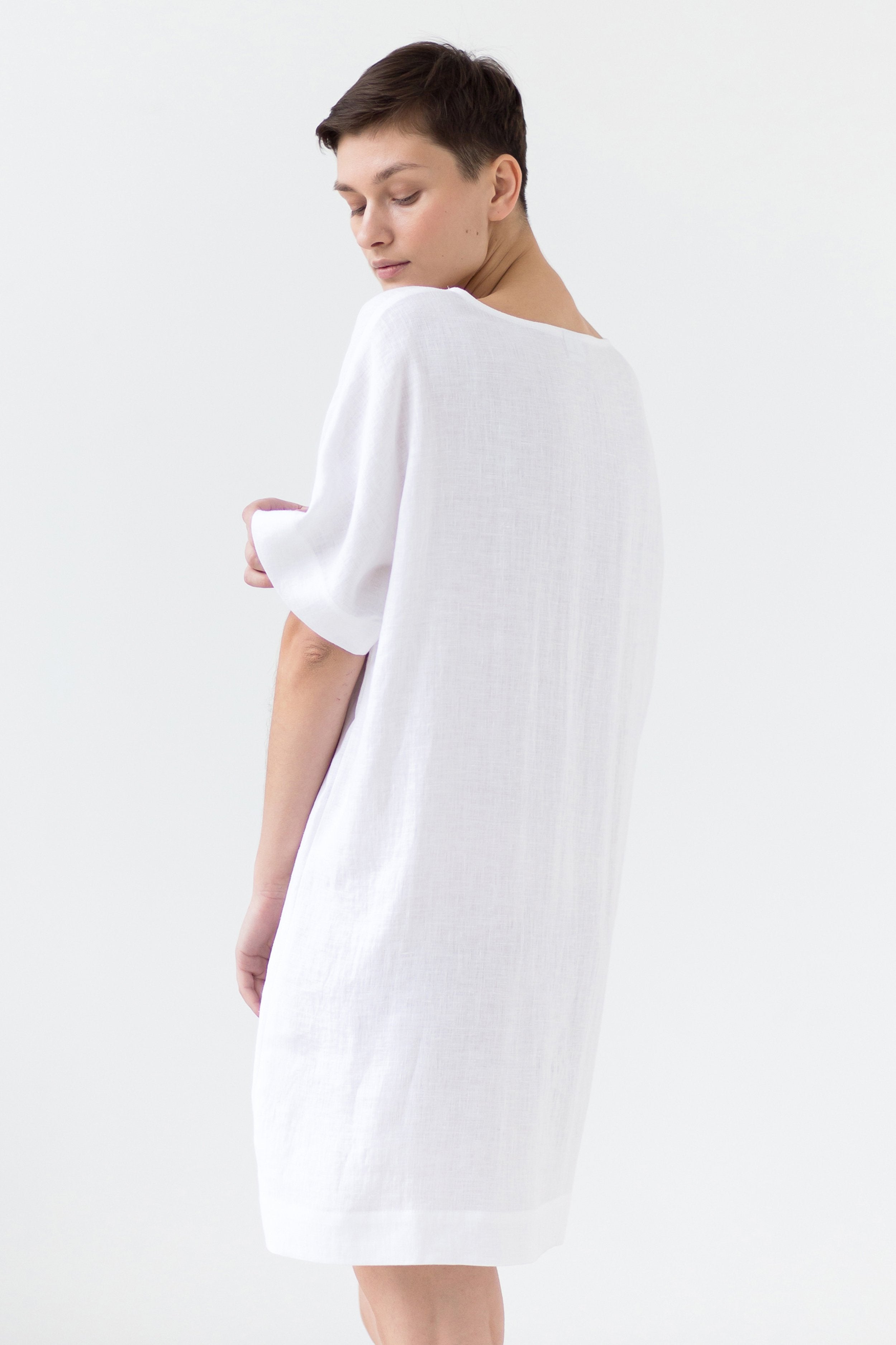 Loose Fit Natural Linen Dress
