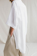 Load image into Gallery viewer, Loose Fit Natural Linen White Shirt
